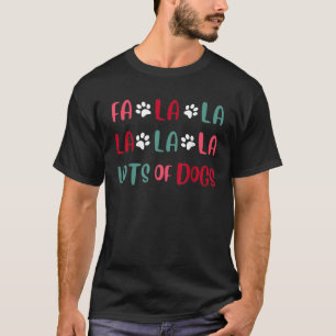 Cute Fa la la Lots Of Dogs Christmas Dog Love Xmas T-Shirt