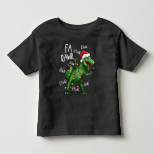 Cute Fa Rawr Rawr Singing Christmas Dinosaur Toddler T-Shirt