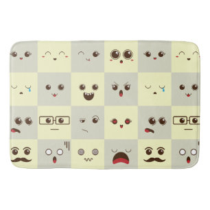 Cute face bath mat