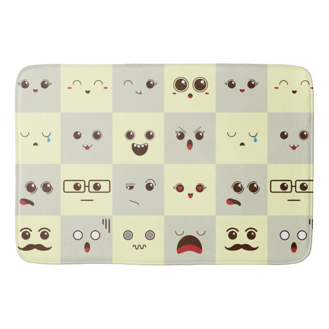 Cute face bath mat (Front)