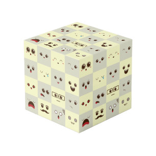 Cute face cube
