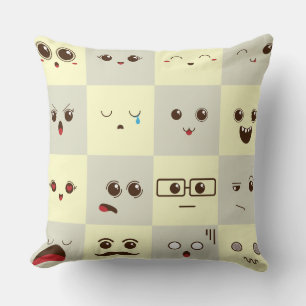 Cute face cushion