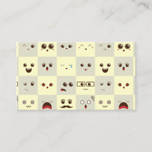 Cute face enclosure card