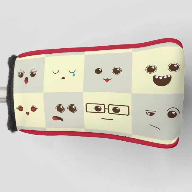 Cute face golf head cover (Front)