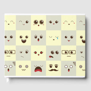 Cute face guest book