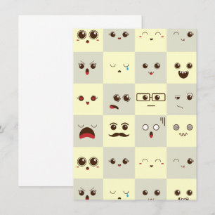 Cute face invitation