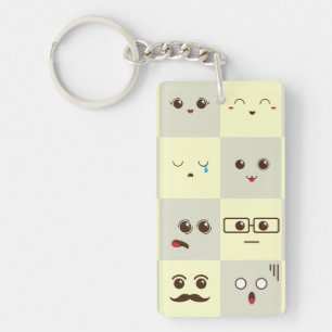 Cute face key ring