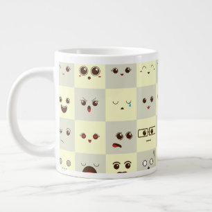 Cute face large coffee mug