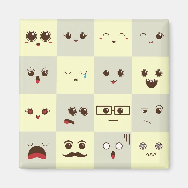 Cute face magnet (Front)