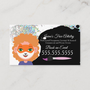 Cute Face Painting Facepainter Clown  Business Card