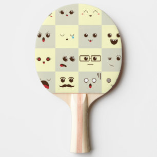 Cute face ping pong paddle