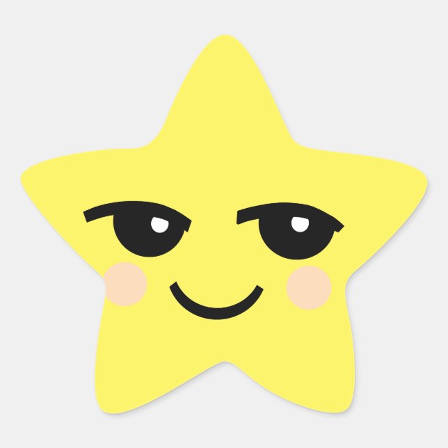 CUTE FACE STAR STICKERS (Front)