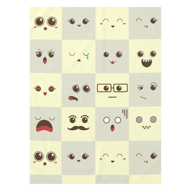 Cute face tablecloth (Front)