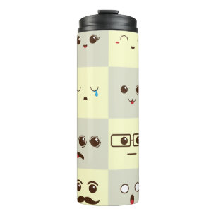 Cute face thermal tumbler