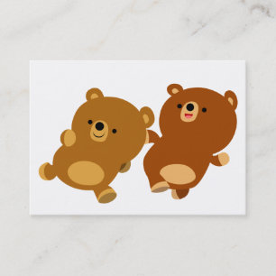 Cute Facetious Cartoon Bears Business Card