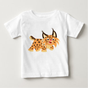 Cute Facetious Cartoon Bobcat Baby T-Shirt
