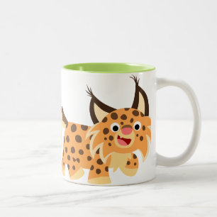 Cute Facetious Cartoon Bobcat Mug