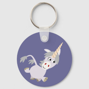 Cute Facetious Cartoon Unicorn Keychain