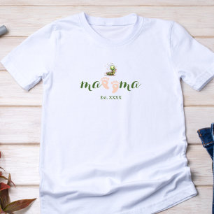 Cute Fair-Skin Baby Feet Heart Mama Caterpillar Tri-Blend Shirt