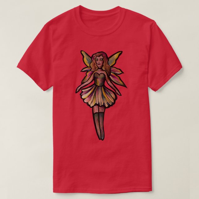 Cute fairy art druid fairies designs by Lacy  T-Shirt (Design Front)