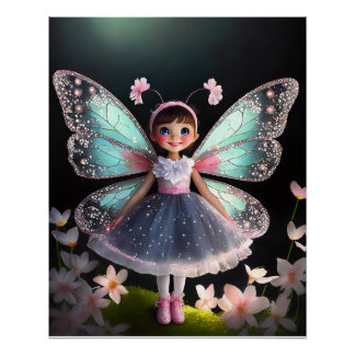 Cute fairy art poster