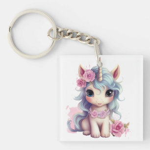Cute Fairy Baby Unicorn Sparkling Fantasy Key Ring