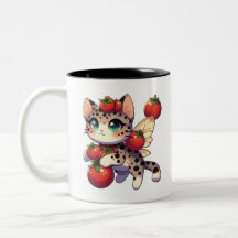 Cute fairy cat with tomatoes 