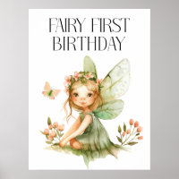 Cute Fairy First Birthday 