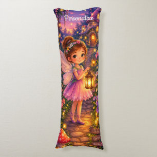 Cute Fairy Garden Mushroom House Personalised Body Cushion