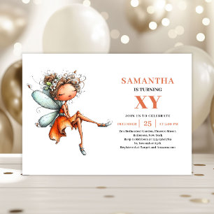 Cute Fairy Girl 2nd Birthday Magical Pastel invite