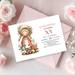 Cute Fairy Girl Birthday Blush Magic invitation