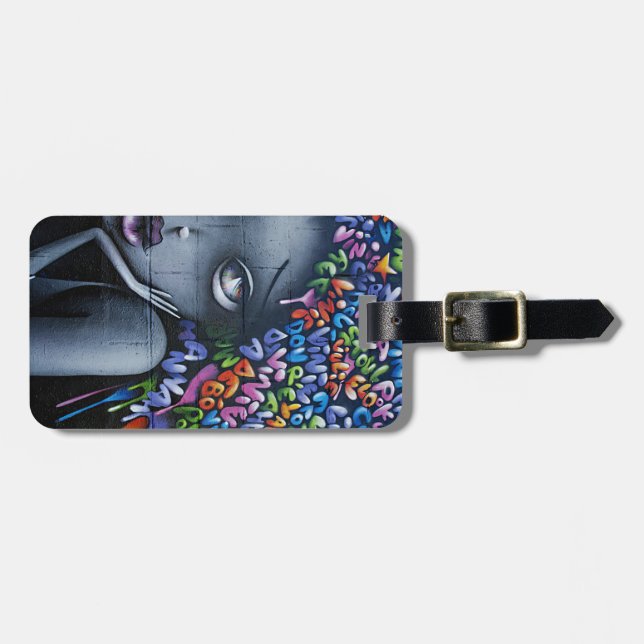 Cute Fairy Graffiti Luggage Tag (Front Horizontal)