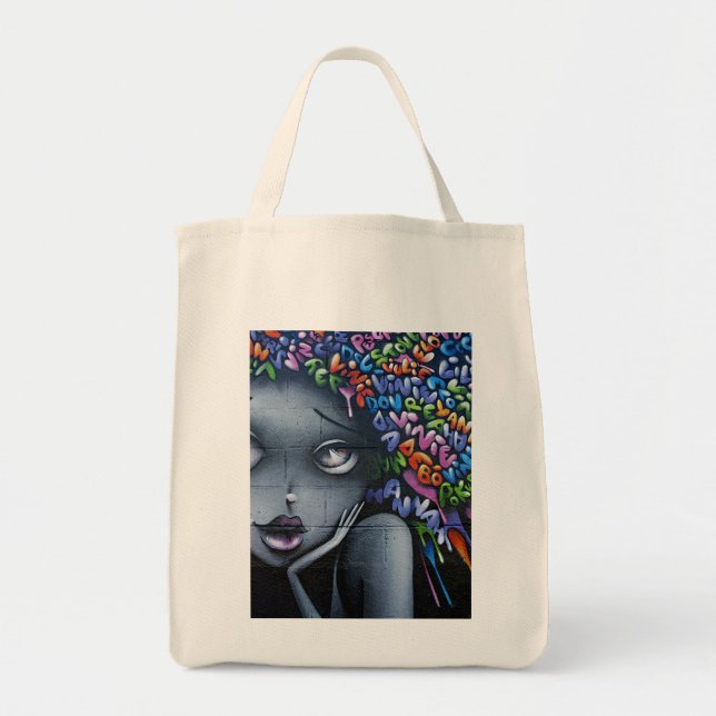 Cute Fairy Graffiti Tote Bag (Front)