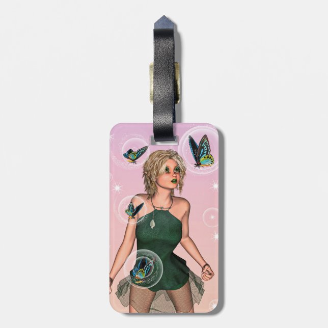 Cute Fairy Luggage Tag (Back Vertical)