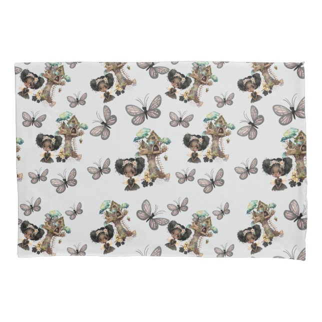  Cute Fairy Magical Woodland Butterfly Pillowcase (Front)