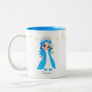 Cute Fairy Princess & Stars Two-Tone Coffee Mug