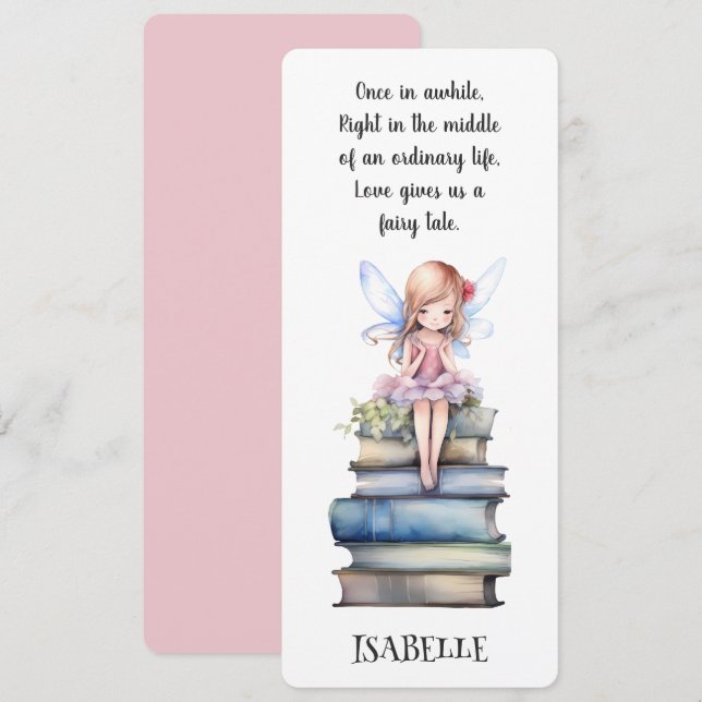 Cute Fairy Quote Books Bookmark (Front/Back)