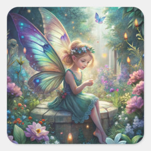 Cute Fairy  Square Sticker