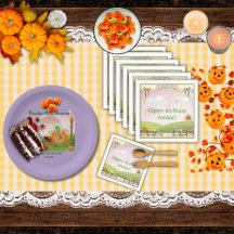 Cute Fairy Tale Pumpkin Carriage Girl's Birthday N