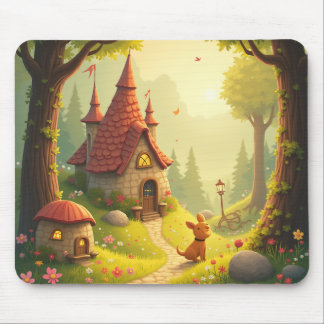 cute fairy tale puppy mouse pad