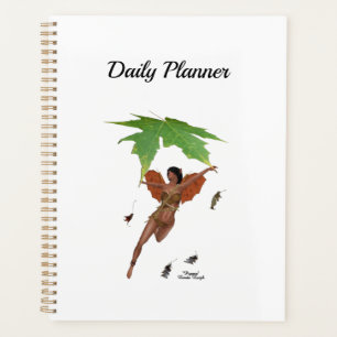 Cute Fairy With Brown Wings Daily Planner