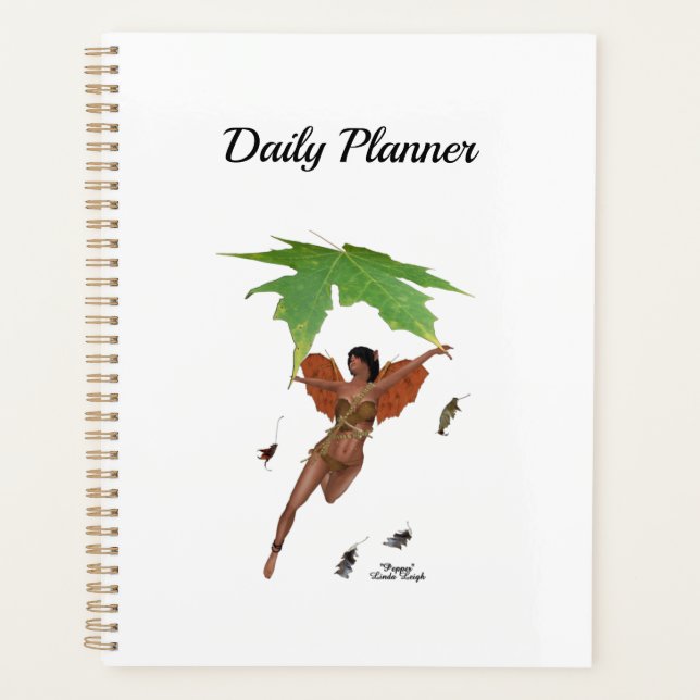 Cute Fairy With Brown Wings Daily Planner (Front)