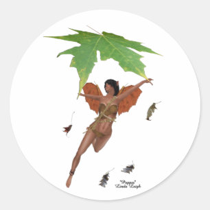 Cute Fairy With Brown Wings Stickers