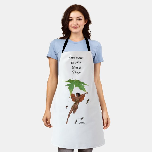 Cute Fairy With Brown Wings Women's Apron (Worn)