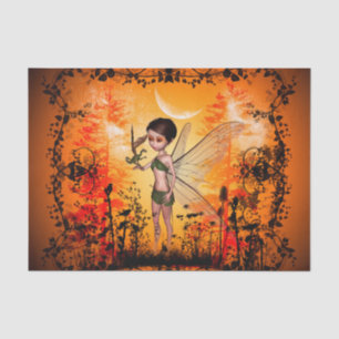 Cute fairy with little dragon tissue paper