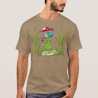 Cute Fairy With Mushroom Toadstool Hat For Women A T-Shirt