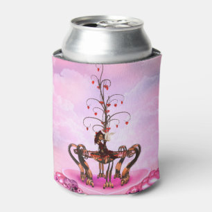 Cute fairy with valentine tree can cooler