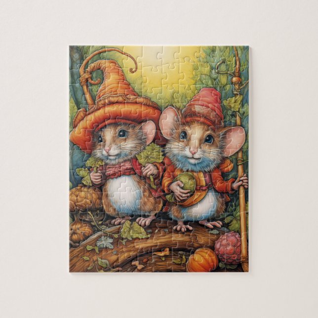 Cute Fairytale Mice Jigsaw Puzzle (Vertical)
