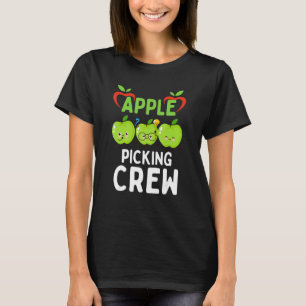Cute Fall Autumn Orchard Matching Family Apple Pic T-Shirt
