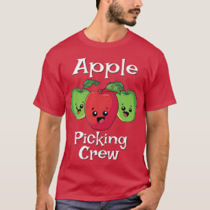 Cute Fall Autumn Orchard Matching Family Apple Pic T-Shirt
